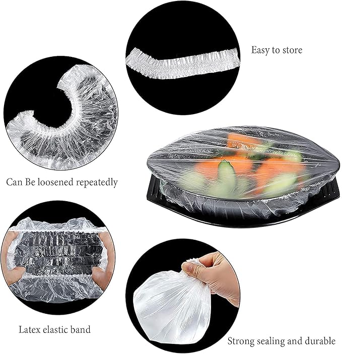 Fresh Keeping Bags, Plastic Sealing Bags Food Cover, Universal Kitchen Wrap - Image 5