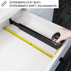 Utoplike 4 pcs Bamboo Kitchen Drawer Dividers Large, Adjustable Black Drawer - Image 5
