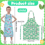2 Pack Kids Apron, Cute Cooking Aprons, Waterproof Art Apron - Image 2