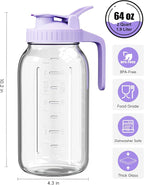 64oz Glass Mason Jar Pitcher - Image 2