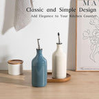 Sweejar Ceramic Olive Oil Dispenser Bottle Set, Opaque Oil Cruet Protects to - Image 2