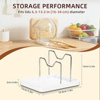 Pot Lid Holder and Spoon Rest, 2-in-1 Kitchen Counter Organizer - Image 2
