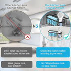 2-in-1 Sponge Holder for Kitchen Sink, Sink Caddy Kitchen Sink Organizer - Image 3