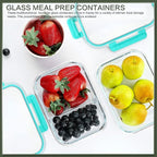 KOMUEE 10 Packs 30 oz Glass Meal Prep Containers, Glass Food Storage Containers - Image 6