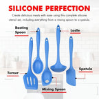 Chef Craft 42075 5 Piece Silicone Kitchen Tool and Utensil Set - Image 4