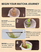 Bamboo Matcha Whisk Set with 2-pack 100% Natural Bamboo matcha Whisk, Tea Scoop - Image 6