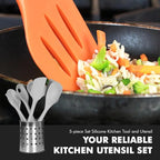 Chef Craft - Premium Silicone Kitchen Tools and Utensils Set, Non-Scratch - Image 5