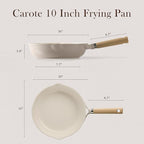 CAROTE 10" Ceramic Frying Pan Skillet, Non Stick Skillet Chef's Pan, Healthy & - Image 2