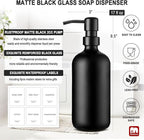 GMISUN Black Soap Dispenser, 2 Pack Matte Black Hand Soap Dispensers - Image 3