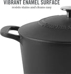 MARTHA STEWART Gatwick 7-Quart Enamel Cast Iron Dutch Oven Pot - Image 3