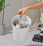 Venalys Small Metal Trash Can Wastebasket, Decorative Honeycomb Garbage Can - Image 9