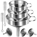 YGDZ Stainless Steel Funnel, Large Food Grade Metal Funnel by YGDZ