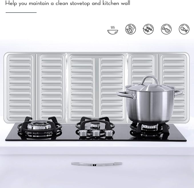2 Pieces Splatter Guards for Frying Stove Splatter Guard Anti Oil Barrier - Image 5
