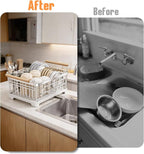 Dish Drying Rack for Kitchen Counter, Stainless Steel Dish Rack - Image 3