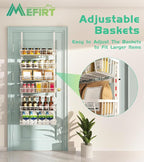 Mefirt Over The Door Pantry Organizer, Wall Mount Spice Rack, Pantry Hanging - Image 3