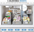 1 Pack 20.47IN Depth Under Sink Storage Organizer, Large 2-Tier Elegant Mesh - Image 5