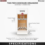 Rev-A-Shelf 2-Tier Kitchen Cabinet Pullout 11.75" Cabinet Organizer - Image 5