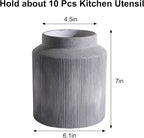 Farmhouse Ceramic Farmhouse Kitchen Utensil Holder - Image 2