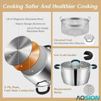 AOSION 6 Quart Stainless Steel Stockpot - Image 6