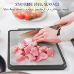 Wood Cutting Board with Handle, Double Sided Cutting Board - Image 3