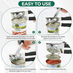 Commercial Can Opener Manual Heavy Duty Stainless Steel Handheld Smooth Edge - Image 4