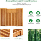 Utoplike Bamboo Cutlery Tray Silverware, Drawer Dividers - Image 5
