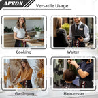 Server Apron with 3 Pockets, Waterproof Oil Waitress Waiter Half Apron - Image 5