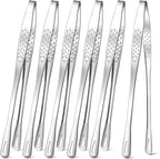 meekoo 6 Pcs 7.8 Inches Stainless Steel Korean BBQ Grill Tongs Japanese by meekoo