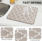 WISELIFE Dish Drying Mat Super Absorbent Drying Mat Large Dish Drying Mats - Image 4
