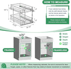 2-Tier Pull Out Cabinet Organizer, Soft Close Cabinet Slide Out Shelves - Image 3