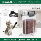 LEAWALK 5Lbs Airtight Cat Dog Food Storage Container - Image 2
