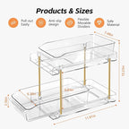 LAREKUN4pack 2-Tier Organizer & Storage Unit Stackable Bathroom Cabinet - Image 3