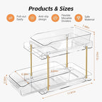 LAREKUN2pack 2-Tier Organizer & Storage Unit Stackable Bathroom Cabinet - Image 3