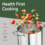 Stainless Steel Stockpot with Tempered Glass Lid 24 Quart, Durable 18/0 - Image 6