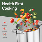 Stainless Steel Stockpot with Tempered Glass Lid 20 Quart, Durable 18/0 - Image 6