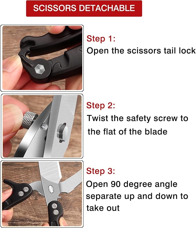 Heavy Duty Poultry Shears Scissors, Kitchen Shears - Image 8