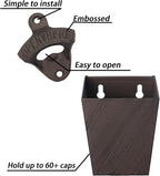Rustic Cast Iron Beer Bottle Opener Wall Mounted - Image 2