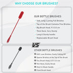 15.7" Silicone Bottle Brush, ddLUCK Water Bottle Cleaner Brush - Image 8