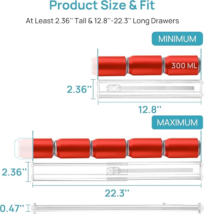 Vtopmart 4 Pack 2.36" Short Upgrade Drawer Dividers - Image 2