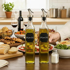 WERTIOO 6 PACK Glass Olive Oil Dispenser Bottle, 17 OZ/500ml Oil Dispenser - Image 6