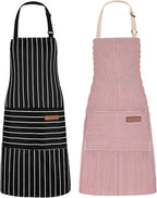 2Pack Adjustable Kitchen Apron for Women Men by ZAIORD