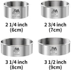 M JNGMEI 4 Pieces Stainless Steel Cookie Cutter Set Biscuit Cutter 2.25inch - Image 2