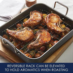 Rachael Ray Brights Hard Anodized Nonstick Roaster / Roasting Pan - Image 7