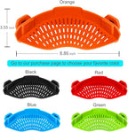 Clip On Strainer Silicone for all Pots and Pans, AUOON Pasta Strainer Clip on - Image 2