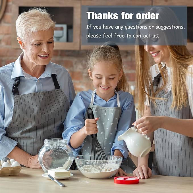 OYV Dishwasher Safe Silicone Whisk, Sealed Waterproof Design Set of 3, - Image 8