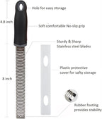 Lemon Zester, Stainless Steel Kitchen Cheese Grater, Plastic Cover Ergonomic - Image 5