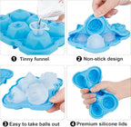 Ice Cube Tray, Mikiwon 2 inch Rose Ice Cube Trays - Image 3