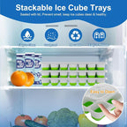 Ice Cube Tray, Ice Cube Trays for Freezer 3 Pack - Image 2