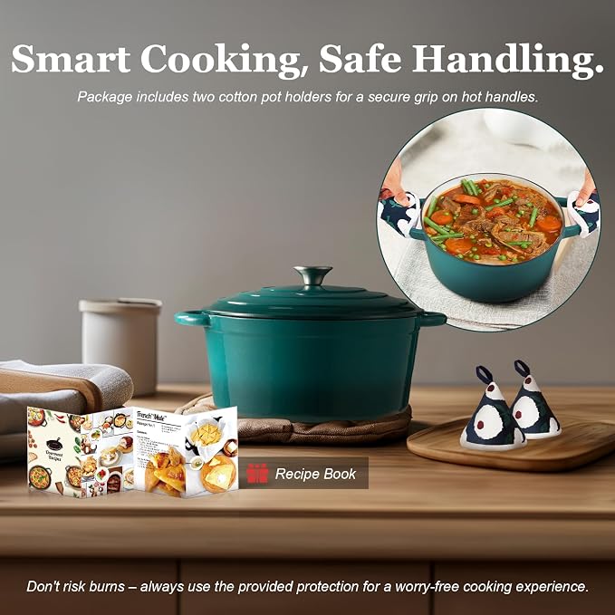Overmont Enameled Cast Iron Dutch Oven - Image 6