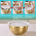 6 Piece Gold Mixing Bowls Set - Image 3
